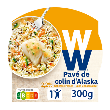 WeightWatchers Pavé De Colin, Légumes Cuisinés À La Crème, Ciboulette Et Deux Riz Weight Watchers, Barquette Micro-ondable Au Rayon Épicerie De 300g