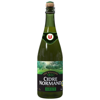 Image de U
Cidre brut bouché IGP de Normandie 5,5°, bouteille de