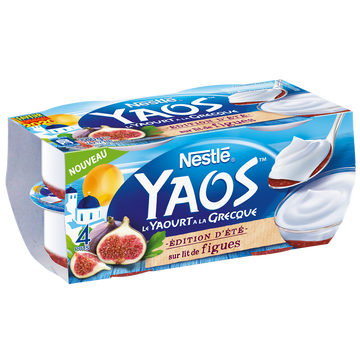 Yaos Yaourts À La Grecque Édition De Saison Nature Sur Lit De Poires Yaos -4 Pots De 125g
