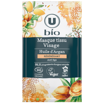 Image de U BIO
Masque visage tissu anti age argan, x1