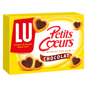 Image de Biscuits Petits Coeurs au chocolat LU - Paquet de