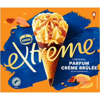 Image de Cônes glacés crème brûlée EXTREME x6