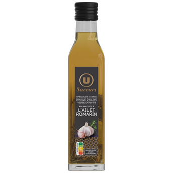 Image de U SAVEURS
Spécialité à base d'huile d'olive vierge extra 97% aromatisée à l'Ailet au Romarin bouteille de
