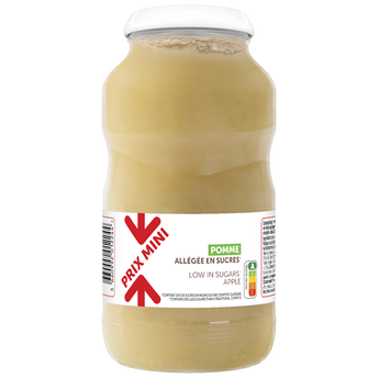 Image de Compote de pommes allégée en sucres PRIX MINI - bocal