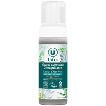 Image de U BIO
Mousse nettoyante demaquillante aloe vera, flacon