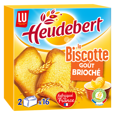 Biscottes Blé complet HEUDEBERT - Paquet de 32 tranches - 280g - Super U,  Hyper U, U Express 