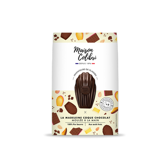 Image de Madeleines nature coque chocolat noir Maison Colibri - x8 sachets