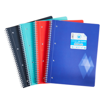 Image de U
Cahier spirale 23x29,7cm petits carreaux 5x5 90g 180p