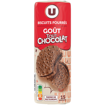 Image de U
Gâteaux Fourrés ronds goût tout chocolat