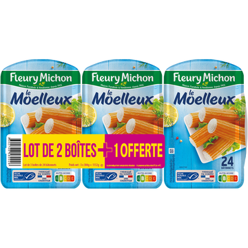 Fleury Michon Bâtonnets Surimi Moelleux Fleury Michon X2+1grt 1,152kg