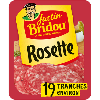 Image de Saucisson sec rosette JUSTIN BRIDOU, boite fraicheur de 19 tranches soit