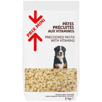 Image de Pâtes précuites aux vitamines pour chien, PRIX MINI, sac