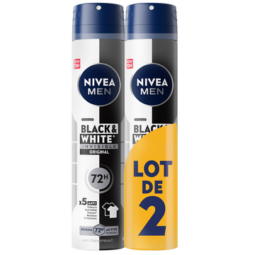 Nivea Déodorant Invisible Black & White Power Nivea Men, 2x200ml