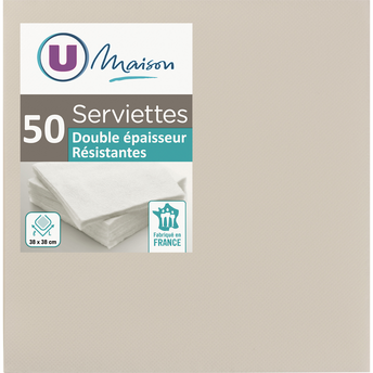 Image de U MAISON
Serviette en ouate 38x38cm TEX TOUCH
