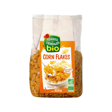 Corn flakes sans sucre bio TERRE ET CEREALES, paquet de 450g - Super U,  Hyper U, U Express 