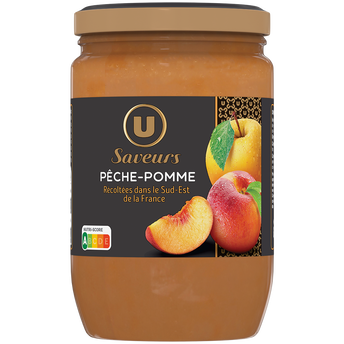 Image de U SAVEURS
Compote pêche pomme, bocal