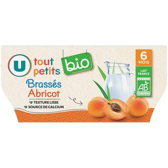 Image de U TOUT PETITS BIO
Dessert lacté Bébé saveur abricot dès 6 mois