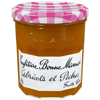 Image de Confiture abricot pêche BONNE MAMAN, bocal de