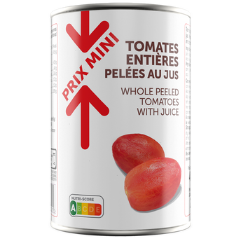 Image de Tomates entières pelées PRIX MINI - Boîte