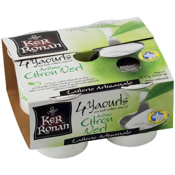 Image de Yaourts au citron vert KER RONAN