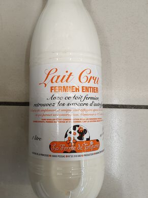 Le lait cru entier de la Ferme Tartifume - La Ferme Tartifume