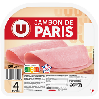 Image de U
Jambon de Paris sans couenne - x4 tranches