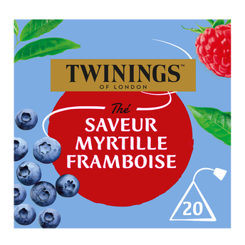 Image de Thé saveur myrtille framboise TWININGS, sachets x20