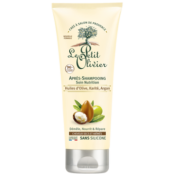 Image de Après-shampooing soin cheveux secs huile d'olive karité argan PETIT OLIVIER