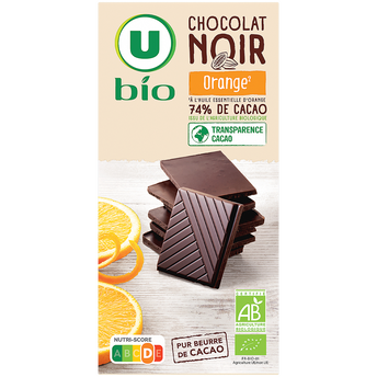 Image de U BIO
Tablette Chocolat noir à l'orange
