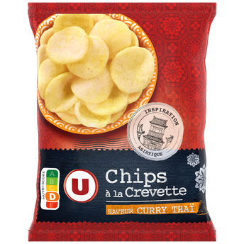 Image de U
Chips aux crevettes saveur curry thaï  sachet de