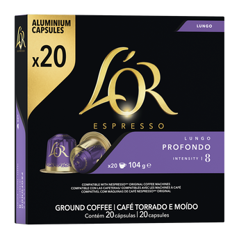 Image de Café capsules L'OR ESPRESSO Lungo Pronfondo N°8 - Compatible NESPRESSO