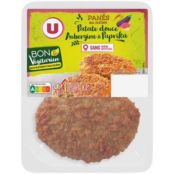 Image de U
Panés au millet patate douce, aubergine paprika bon et végétarien U