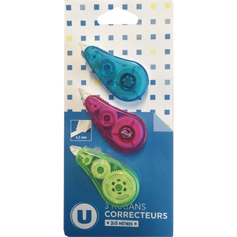 Image de U
Micro ruban correcteur 5m x3 coloris