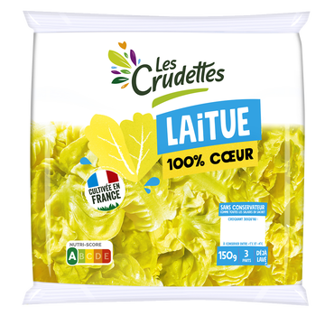 Les Crudettes 100% Coeur De Laitue, Les Crudettes, Sachet 150g