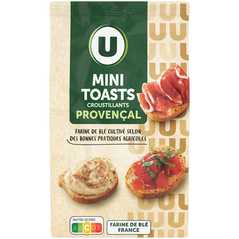 Image de U
Mini toasts à tartiner saveur provençale - sachet