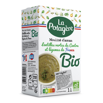 La Potagère Mouliné D'antan Aux Légumes Verts Bio La Potagère, Brique De 1 Litre