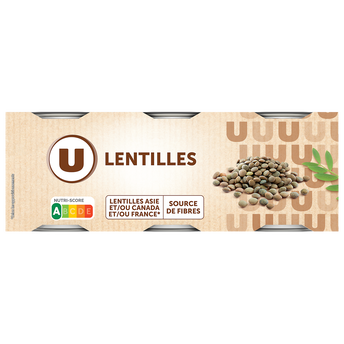 Image de U
Lentilles - 3 boîtes de 130g net