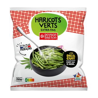 Image de Le haricot vert extra-fin cuit PAYSAN BRETON, sachet de