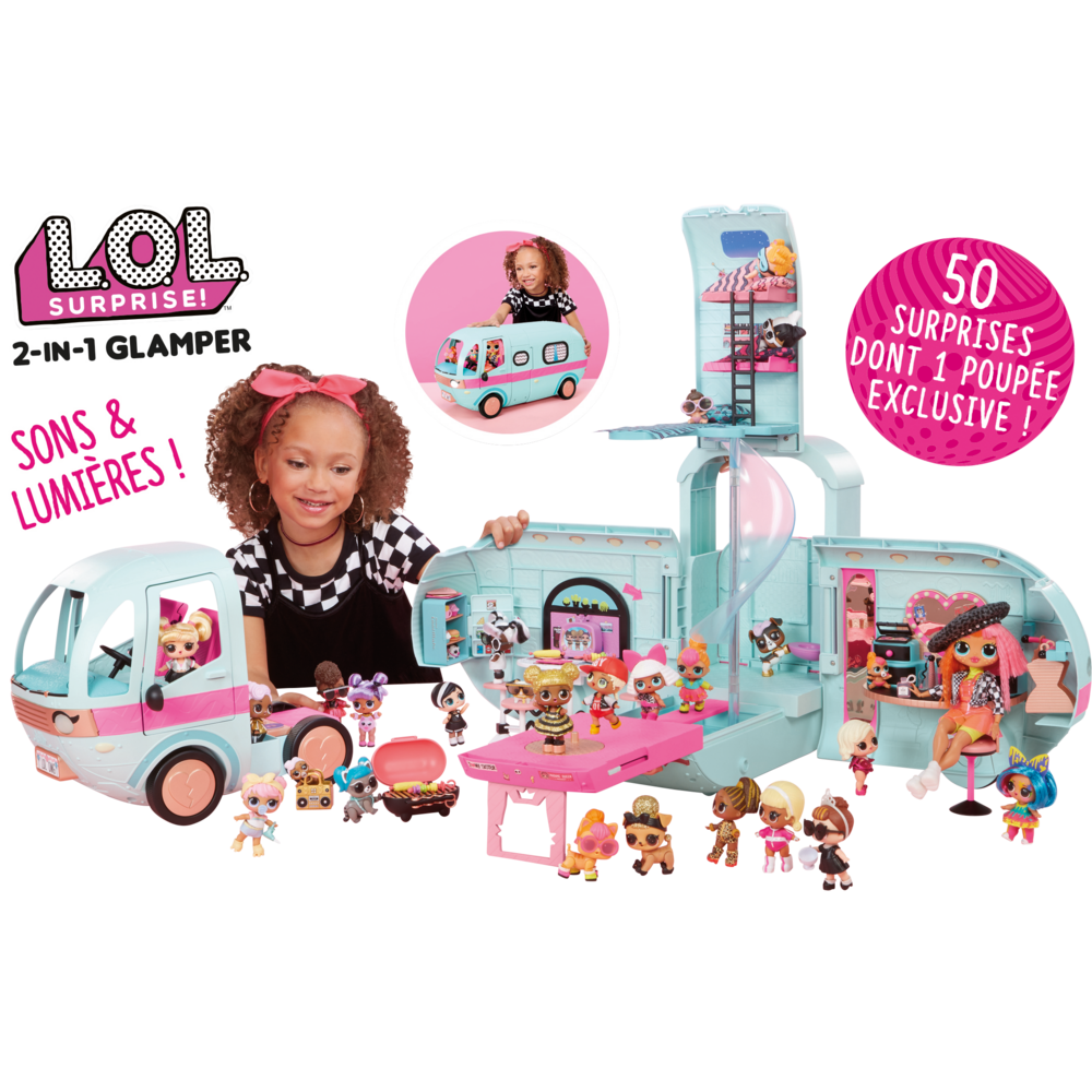 LOL Surprise - Camping-Car Glamper 2-en-1 (50 Surprises) - Dès 6 ans - Super  U, Hyper U, U Express