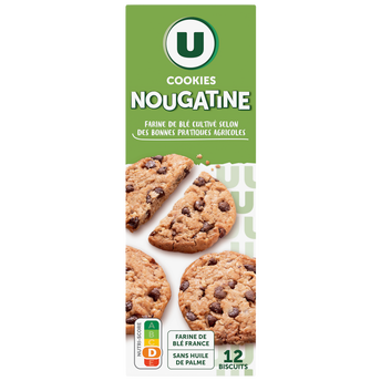 Image de U
Cookies à la nougatine et pépites de chocolat étui de
