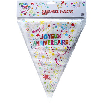 Image de Guirlande DYNASTRIB fanions Joyeux Anniversaire