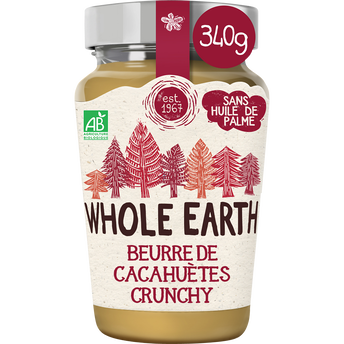Image de Beurre de cacahuètes crunchy bio WHOLE EARTH
