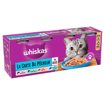 Image de Boîtes chat La Carte du Pêcheur en gelée WHISKAS