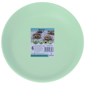 Image de Assiette grande minéral en polypropylène et talc