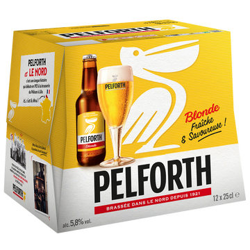 Pelforth Bière Blonde Pelforth, 5,8°, 12x25cl