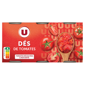 Image de U
Pulpe de tomates en dés boîte x3