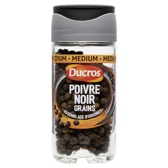 Image de Poivre noir grains classique n° 6 DUCROS, flacon de