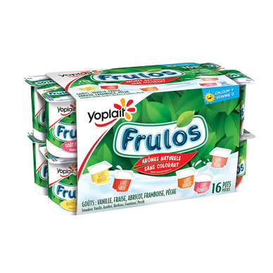 Yaourt sucré aromatisé aux fruits FRULOS - 16x25g - Super U, Hyper U, U  Express 