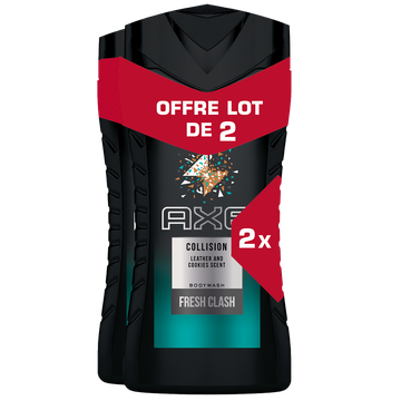 Axe Gel Douche Collision Axe, 2 Flacons De 250ml