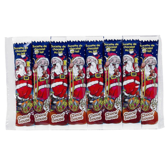 Image de Sucettes père noël chocolat lait ROHAN, x8